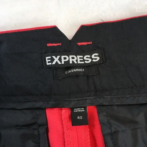 Express Red Pants Size 4 Short - Picture 7 of 10
